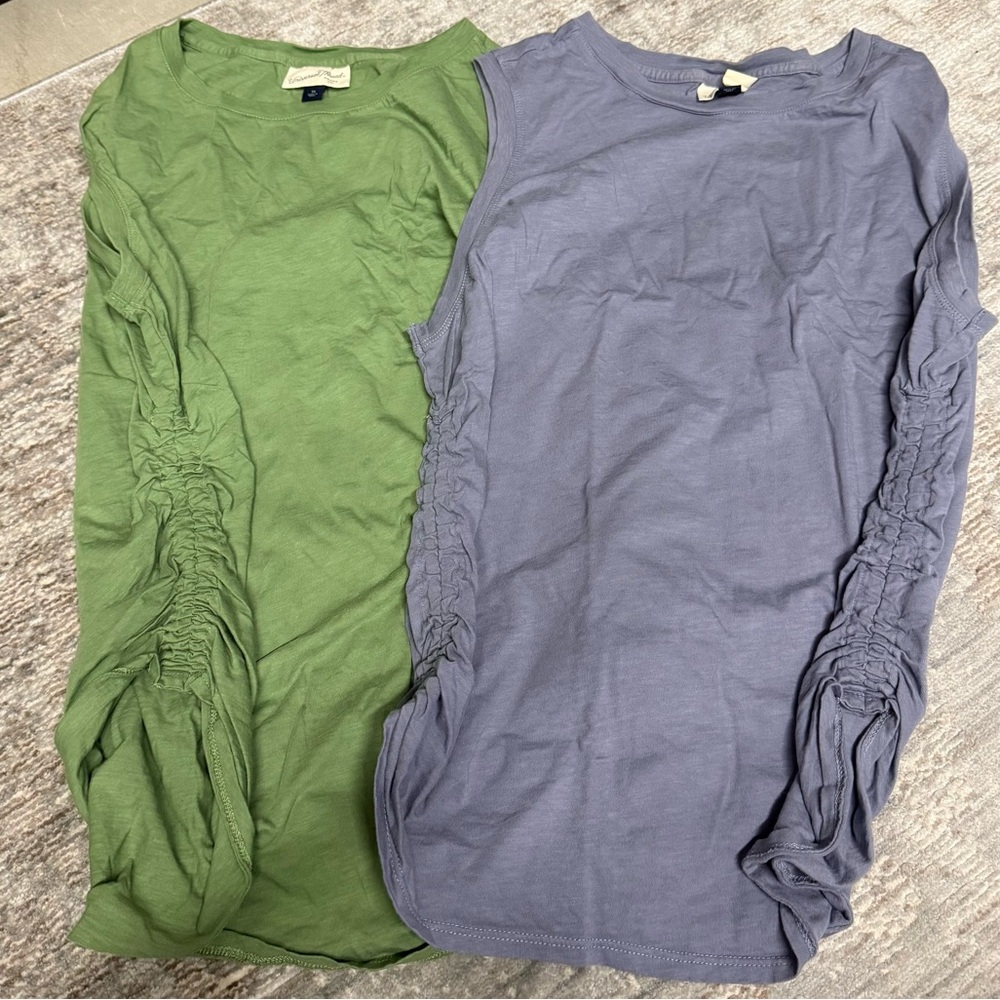 Universal Threads Rouched Side Sleeveless Tank Tee Shirt Bundle (2)